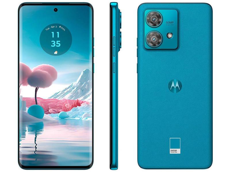 Motorola edge40 　ルナブルー Smartphone Motorola Edge 40 Neo 256GB Caneel Bay 5G 8GB RAM 6,55